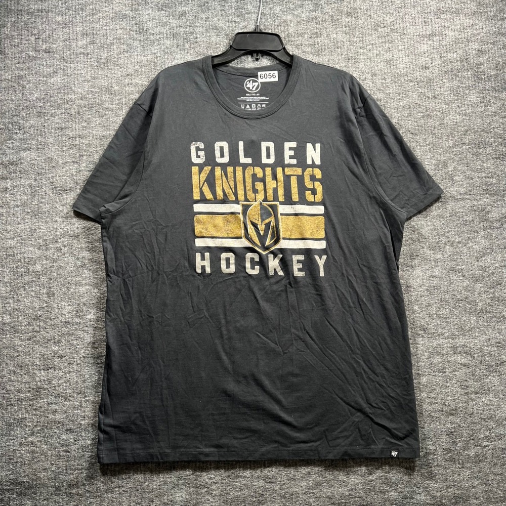 47 Brand Vegas Golden Knights NHL Hockey Graphic T-Shirt Mens XXL Black